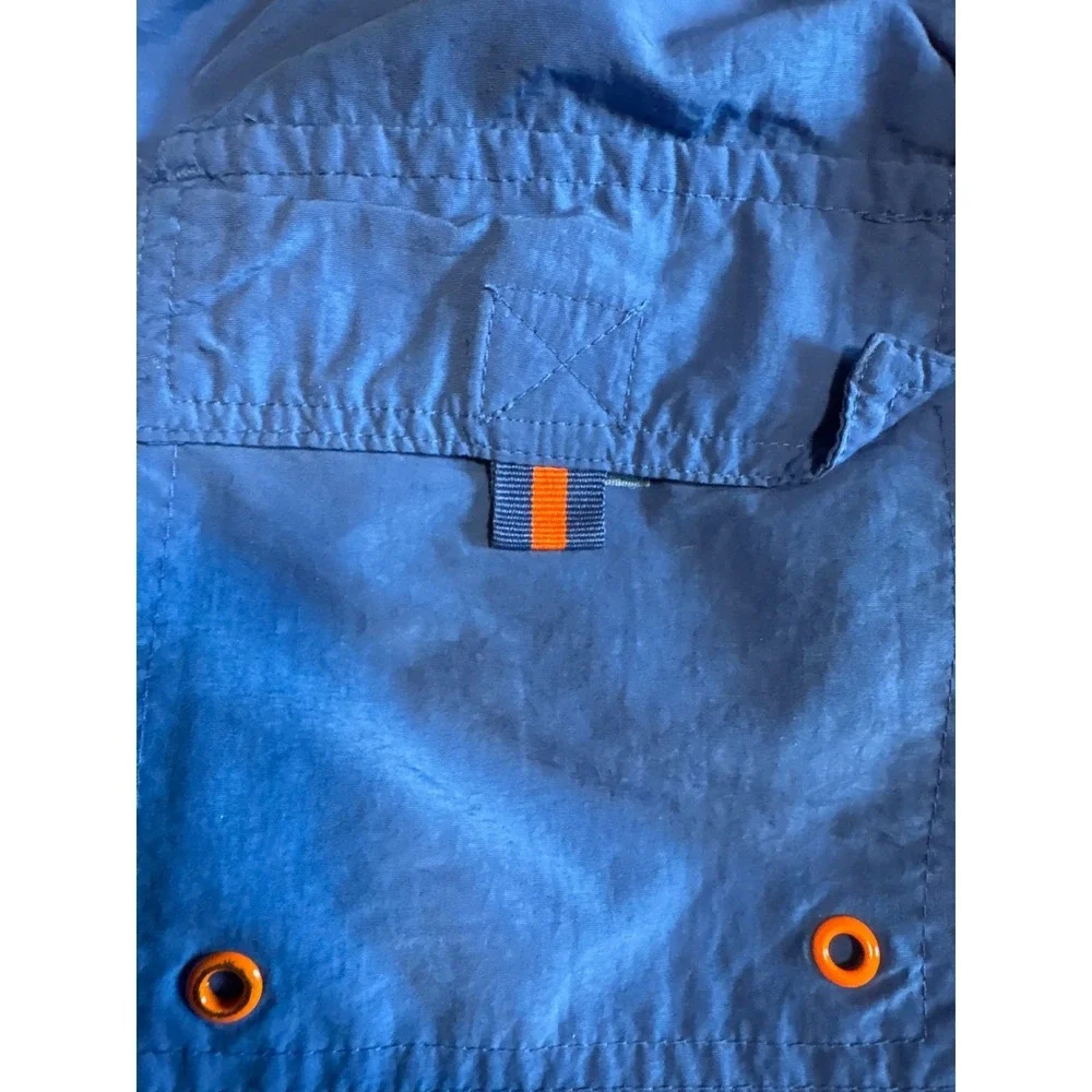 Sand N Sun Swim Trunks Mens Medium Blue Excellent Cargo‎ Pocket Mesh Lined